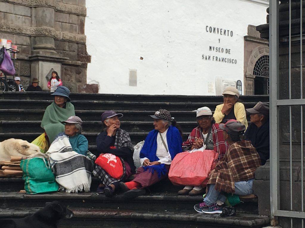 women-outside-church-Ecuador