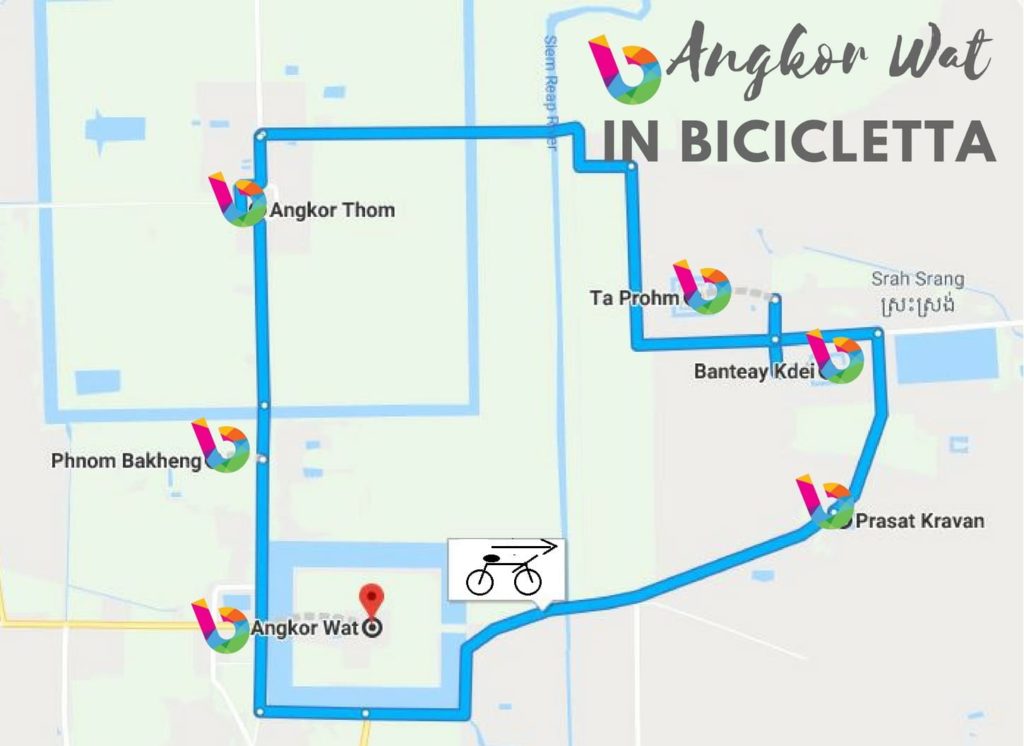 angkor wat in bicicletta