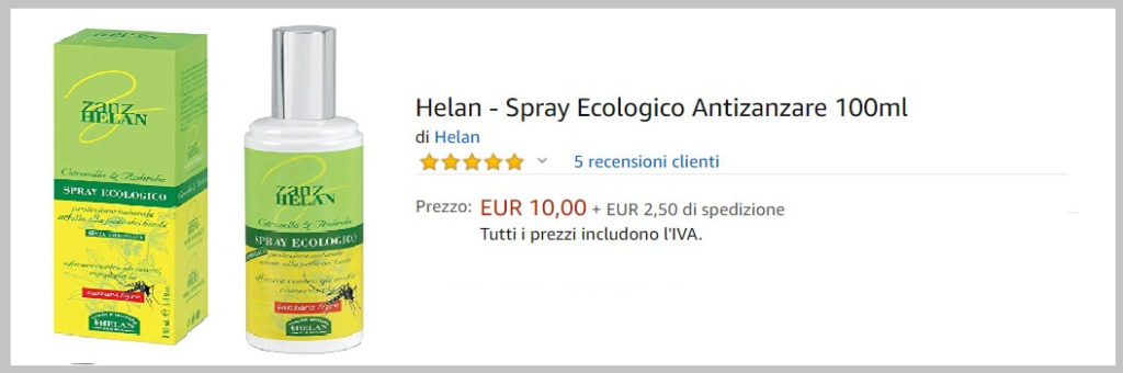 antizanzare naturale viaggio