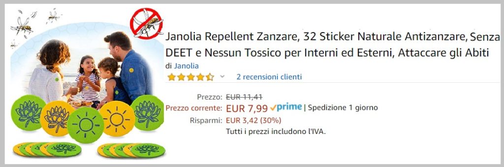 antizanzare naturale viaggio