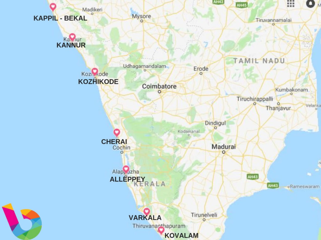 kerala spiagge